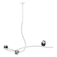 Hubbardton Forge 2023 White Black Crystal (BP) Glacier 3-Light Pendant