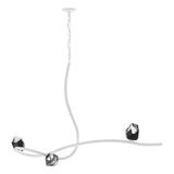 Hubbardton Forge 2023 White Black Crystal (BP) Glacier 3-Light Pendant