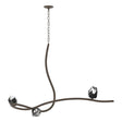 Hubbardton Forge 2023 Bronze Black Crystal (BP) Glacier 3-Light Pendant