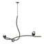 Hubbardton Forge 2023 Bronze Black Crystal (BP) Glacier 3-Light Pendant