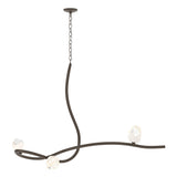 Hubbardton Forge 2023 Bronze White Crystal (WP) Glacier 3-Light Pendant