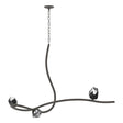 Hubbardton Forge 2023 Dark Smoke Black Crystal (BP) Glacier 3-Light Pendant