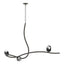 Hubbardton Forge 2023 Dark Smoke Black Crystal (BP) Glacier 3-Light Pendant