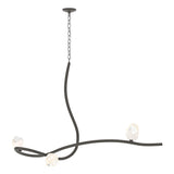 Hubbardton Forge 2023 Dark Smoke White Crystal (WP) Glacier 3-Light Pendant