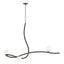 Hubbardton Forge 2023 Dark Smoke White Crystal (WP) Glacier 3-Light Pendant