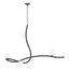 Hubbardton Forge 2023 Black White Crystal (WP) Glacier 3-Light Pendant