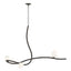 Hubbardton Forge 2023 Oil Rubbed Bronze White Crystal (WP) Glacier 3-Light Pendant