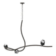 Hubbardton Forge 2023 Oil Rubbed Bronze Black Crystal (BP) Glacier 3-Light Pendant