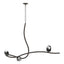 Hubbardton Forge 2023 Oil Rubbed Bronze Black Crystal (BP) Glacier 3-Light Pendant