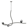 Hubbardton Forge 2023 Natural Iron Black Crystal (BP) Glacier 3-Light Pendant