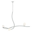 Hubbardton Forge 2023 Vintage Platinum White Crystal (WP) Glacier 3-Light Pendant