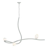Hubbardton Forge 2023 Vintage Platinum White Crystal (WP) Glacier 3-Light Pendant