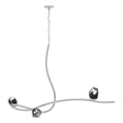 Hubbardton Forge 2023 Vintage Platinum Black Crystal (BP) Glacier 3-Light Pendant