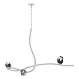 Hubbardton Forge 2023 Vintage Platinum Black Crystal (BP) Glacier 3-Light Pendant
