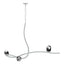 Hubbardton Forge 2023 Vintage Platinum Black Crystal (BP) Glacier 3-Light Pendant