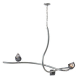 Hubbardton Forge 2023 Sterling Black Crystal (BP) Glacier 3-Light Pendant