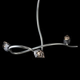 Hubbardton Forge 2023 Sterling Black Crystal (BP) Glacier 3-Light Pendant