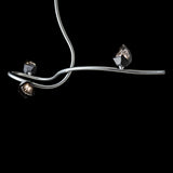 Hubbardton Forge 2023 Sterling Black Crystal (BP) Glacier 3-Light Pendant