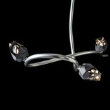 Hubbardton Forge 2023 Sterling Black Crystal (BP) Glacier 3-Light Pendant