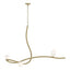 Hubbardton Forge 2023 Modern Brass White Crystal (WP) Glacier 3-Light Pendant