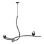 Hubbardton Forge 2023 Ink Black Crystal (BP) Glacier 3-Light Pendant