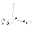 Hubbardton Forge 2023 White Black Crystal (BP) Glacier XL 6-Light Pendant