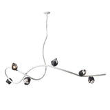 Hubbardton Forge 2023 White Black Crystal (BP) Glacier XL 6-Light Pendant