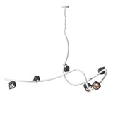 Hubbardton Forge 2023 White Black Crystal (BP) Glacier XL 6-Light Pendant