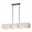 Hubbardton Forge 2019 Bronze Natural Anna Shade (SF) Multi Exos Rectangular Pendant