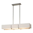 Hubbardton Forge 2019 Natural Iron Natural Anna Shade (SF) Multi Exos Rectangular Pendant