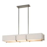 Hubbardton Forge 2019 Natural Iron Natural Anna Shade (SF) Multi Exos Rectangular Pendant