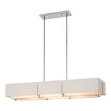 Hubbardton Forge 2019 Vintage Platinum Natural Anna Shade (SF) Multi Exos Rectangular Pendant