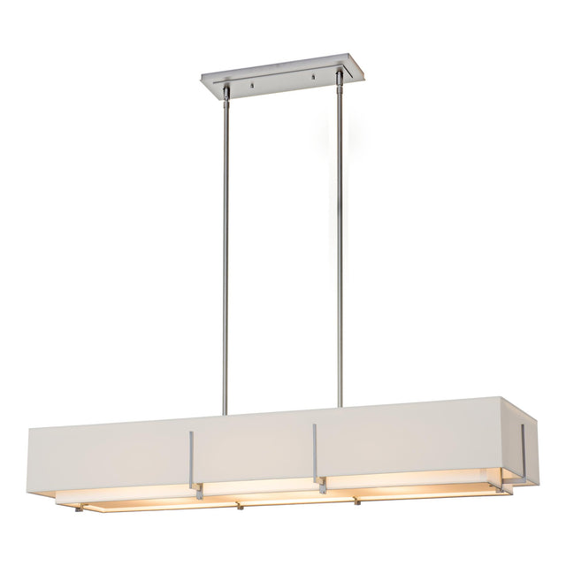 Hubbardton Forge 2019 Vintage Platinum Natural Anna Shade (SF) Multi Exos Rectangular Pendant