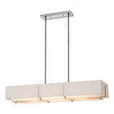 Hubbardton Forge 2019 Sterling Natural Anna Shade (SF) Multi Exos Rectangular Pendant