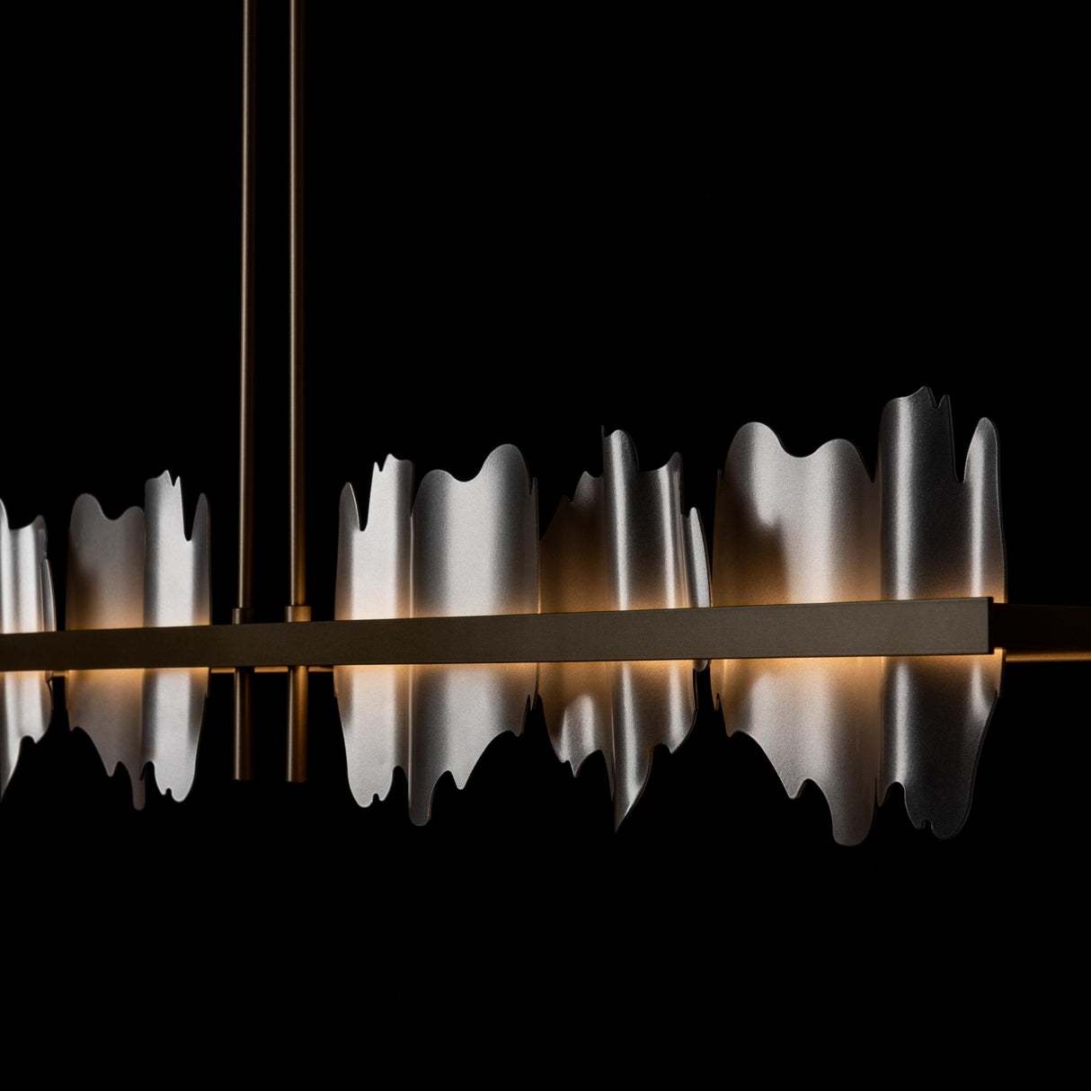 Hubbardton Forge 2020 Dark Smoke Vintage Platinum Multi Hildene Large LED Pendant