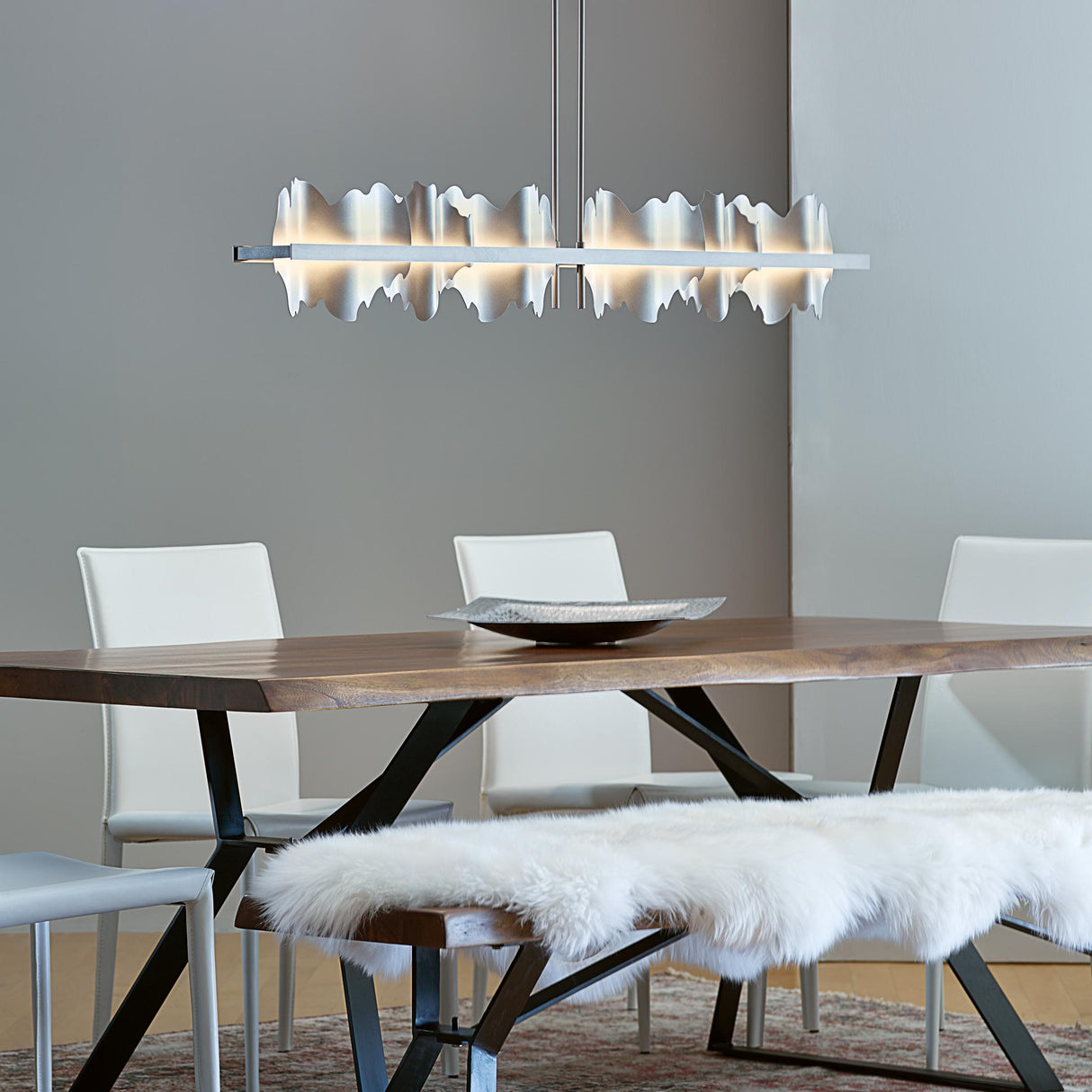 Hubbardton Forge 2020 Dark Smoke Vintage Platinum Multi Hildene Large LED Pendant