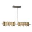 Hubbardton Forge 2020 Dark Smoke Soft Gold Multi Hildene Large LED Pendant