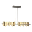 Hubbardton Forge 2020 Dark Smoke Modern Brass Multi Hildene Large LED Pendant
