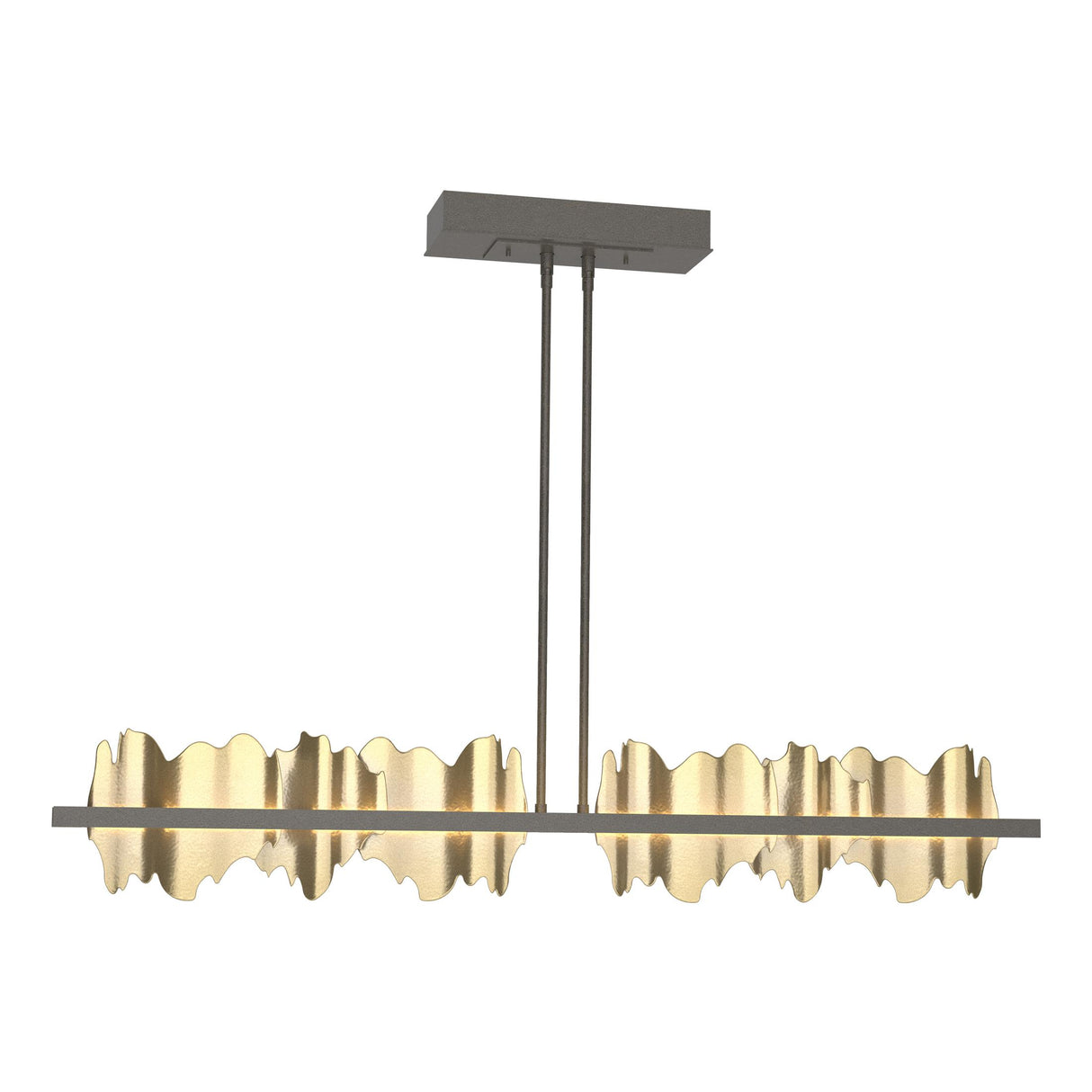 Hubbardton Forge 2020 Dark Smoke Modern Brass Multi Hildene Large LED Pendant