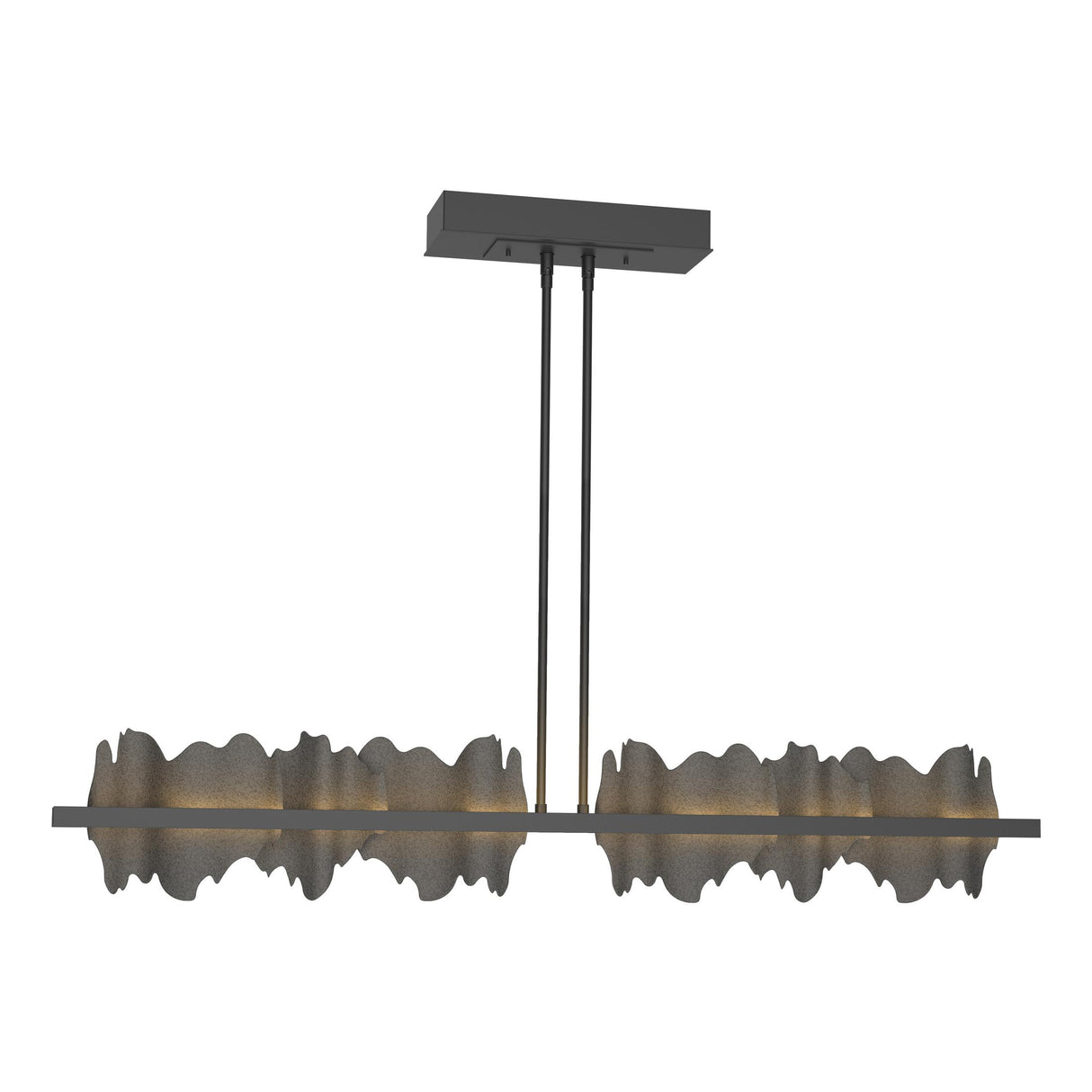 Hubbardton Forge 2020 Black Natural Iron Multi Hildene Large LED Pendant