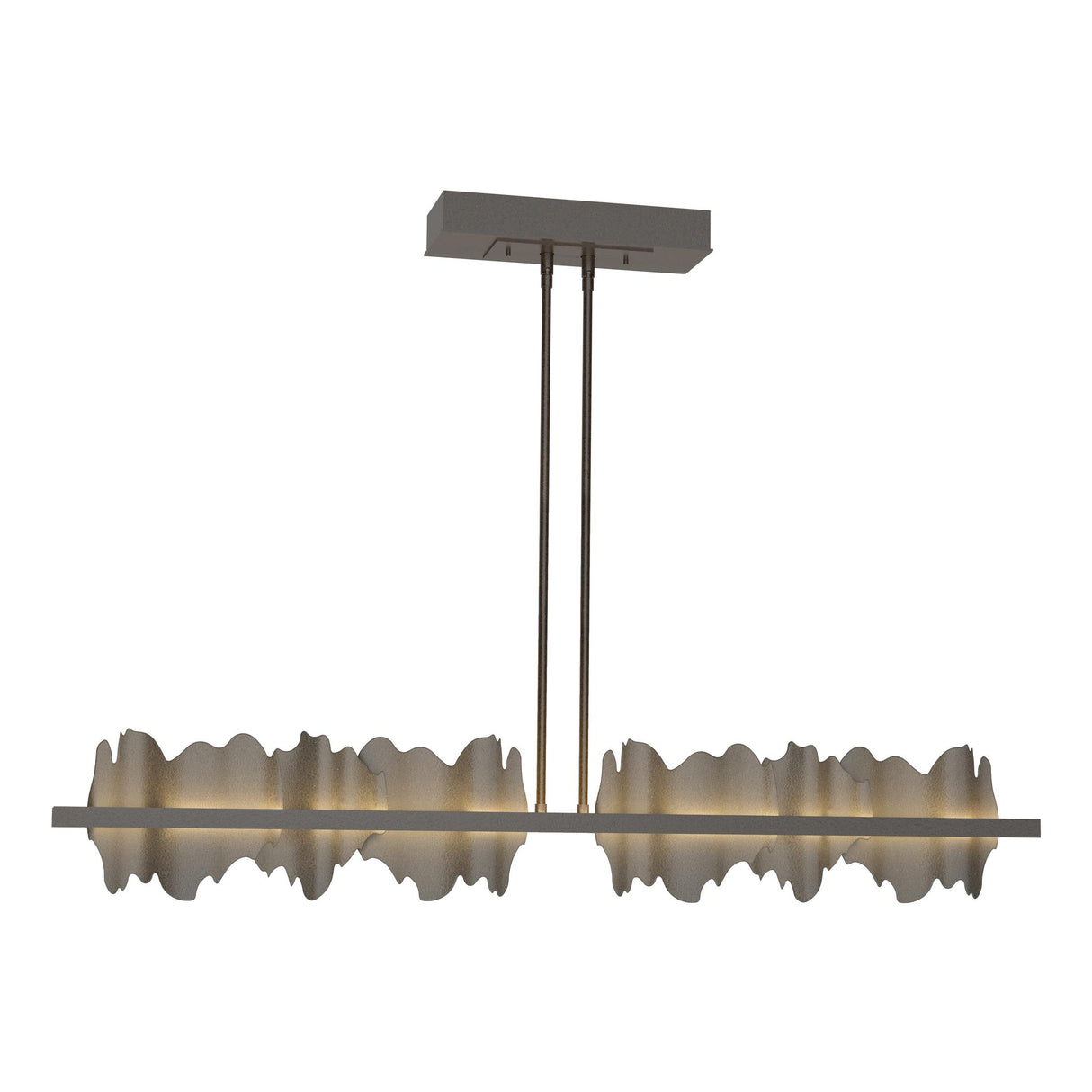 Hubbardton Forge 2020 Oil Rubbed Bronze Dark Smoke Multi Hildene Large LED Pendant