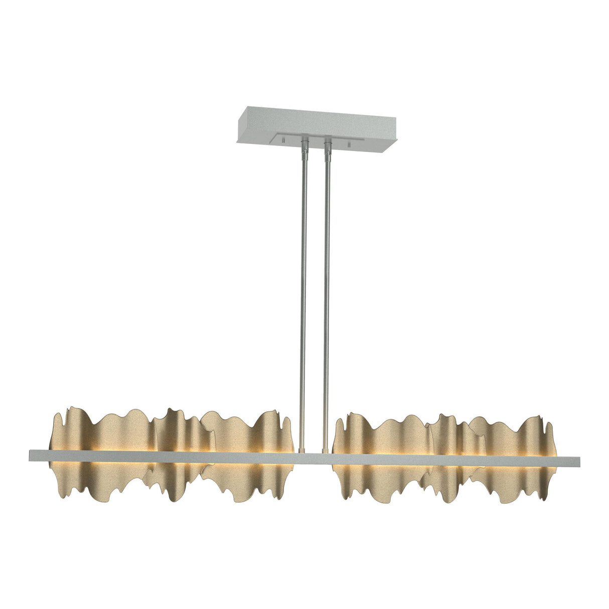 Hubbardton Forge 2020 Vintage Platinum Soft Gold Multi Hildene Large LED Pendant