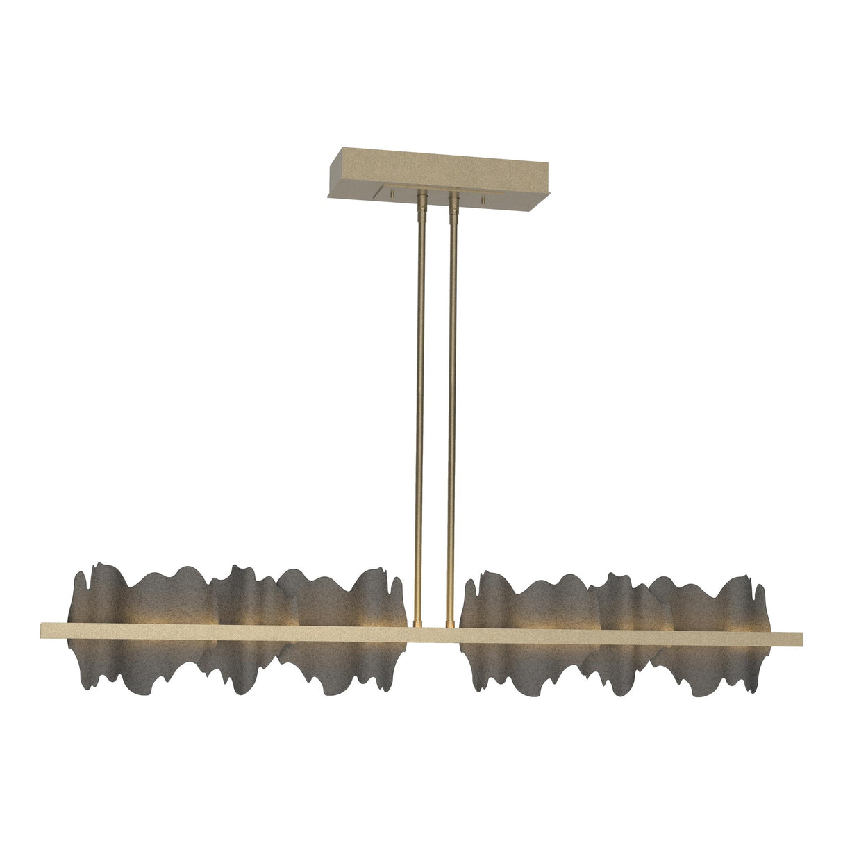 Hubbardton Forge 2020 Soft Gold Natural Iron Multi Hildene Large LED Pendant