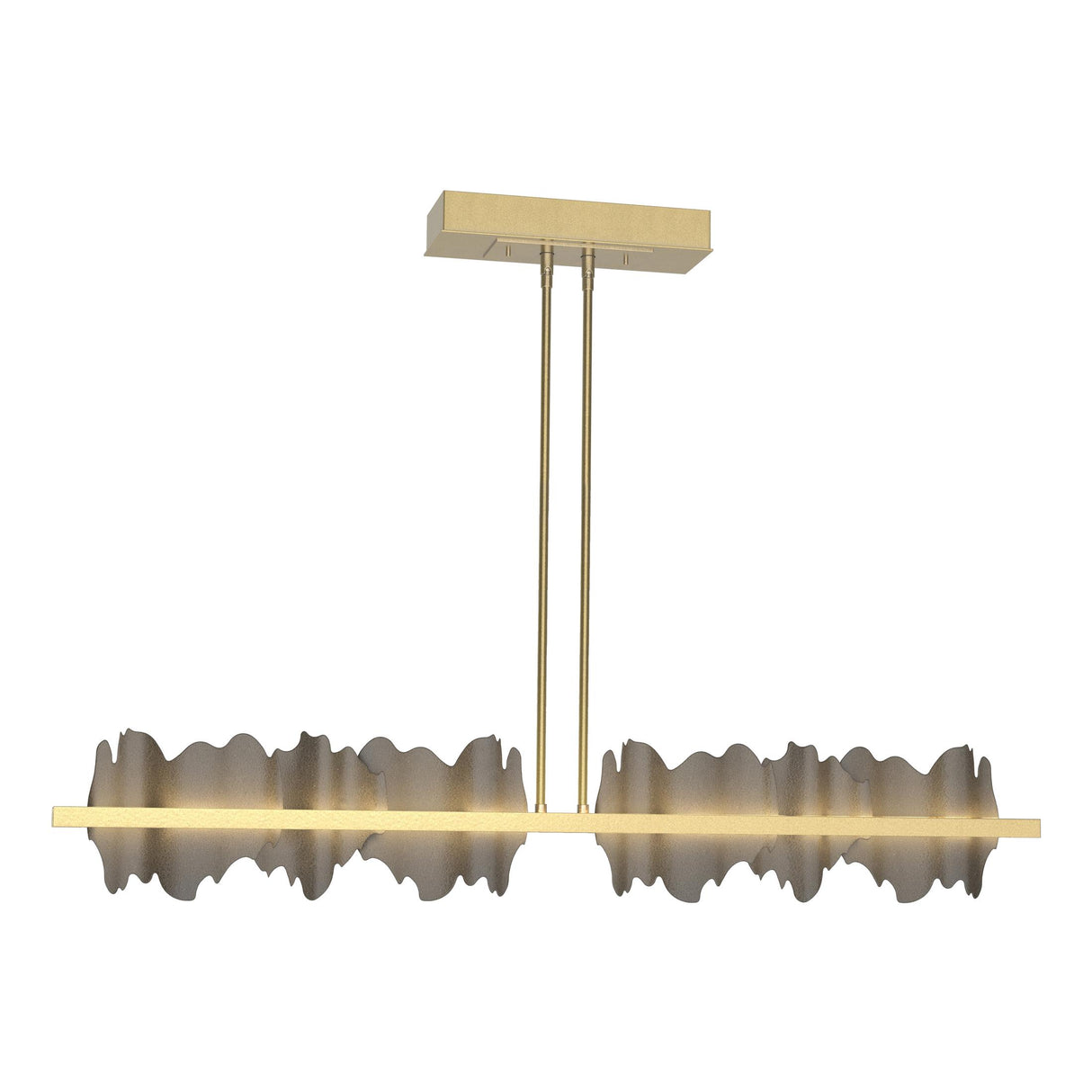 Hubbardton Forge 2020 Modern Brass Dark Smoke Multi Hildene Large LED Pendant