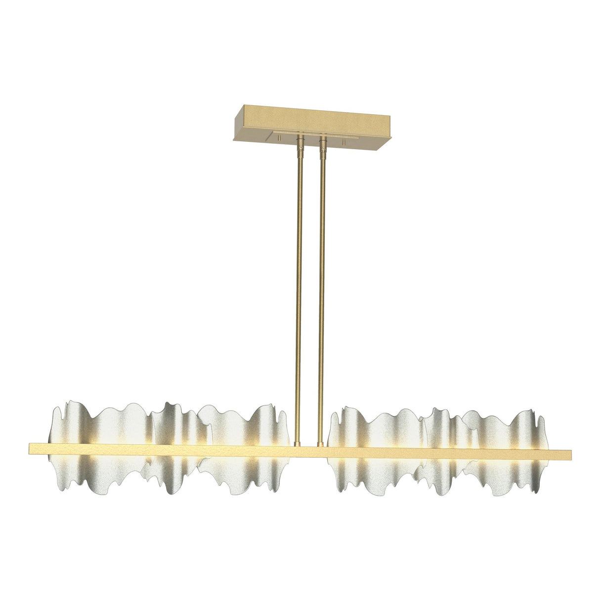 Hubbardton Forge 2020 Modern Brass Vintage Platinum Multi Hildene Large LED Pendant
