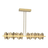 Hubbardton Forge 2020 Modern Brass Soft Gold Multi Hildene Large LED Pendant