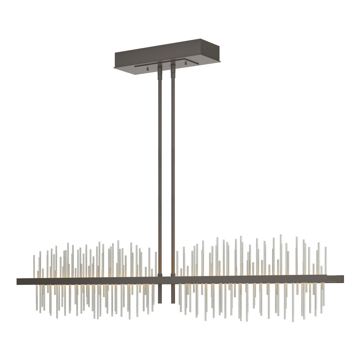 Hubbardton Forge 2020 Dark Smoke Vintage Platinum Multi Gossamer Large LED Pendant
