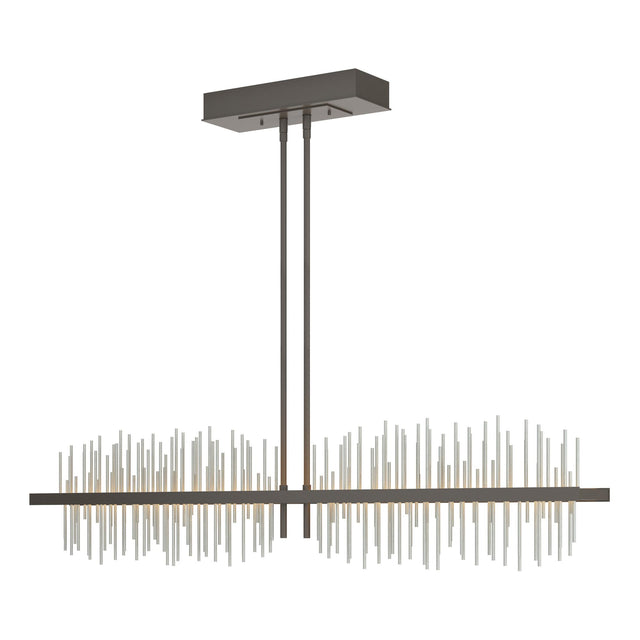 Hubbardton Forge 2020 Dark Smoke Vintage Platinum Multi Gossamer Large LED Pendant