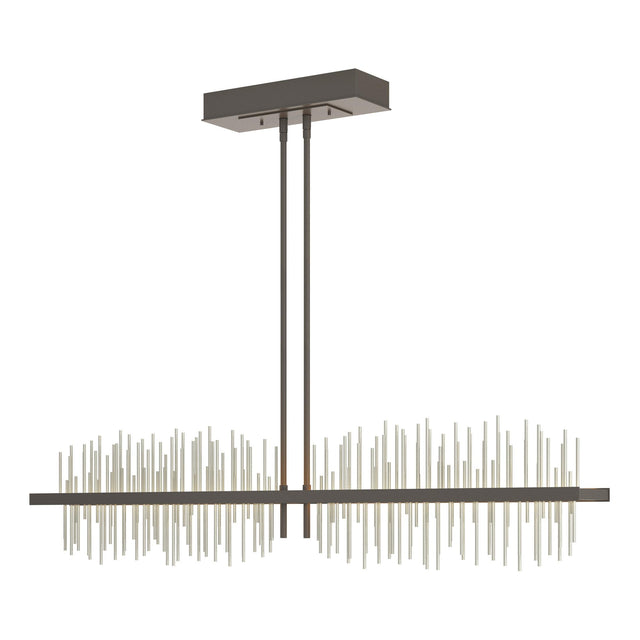 Hubbardton Forge 2020 Dark Smoke Sterling Multi Gossamer Large LED Pendant