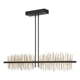 Hubbardton Forge 2020 Black Soft Gold Multi Gossamer Large LED Pendant